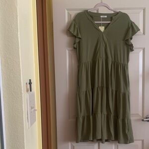 NWT Olive Green Midi Dress